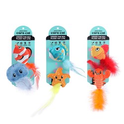 Cara Cat Sea Life Cat Toy 2pk