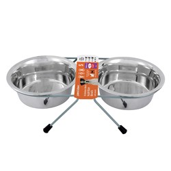 Double Pet Bowl S/Steel W/